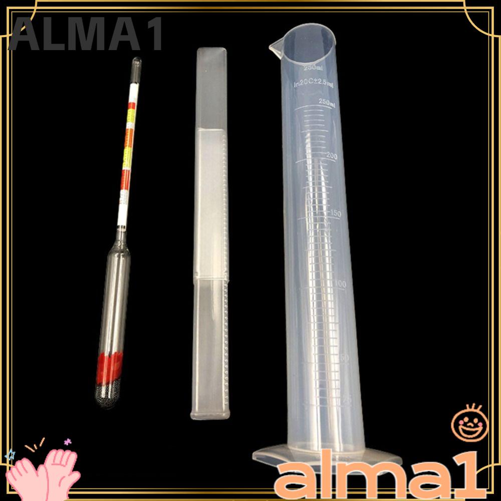 ALA 3Pcs Triple Scale Hydrometer, with Storage Bag 250 Ml Plastic