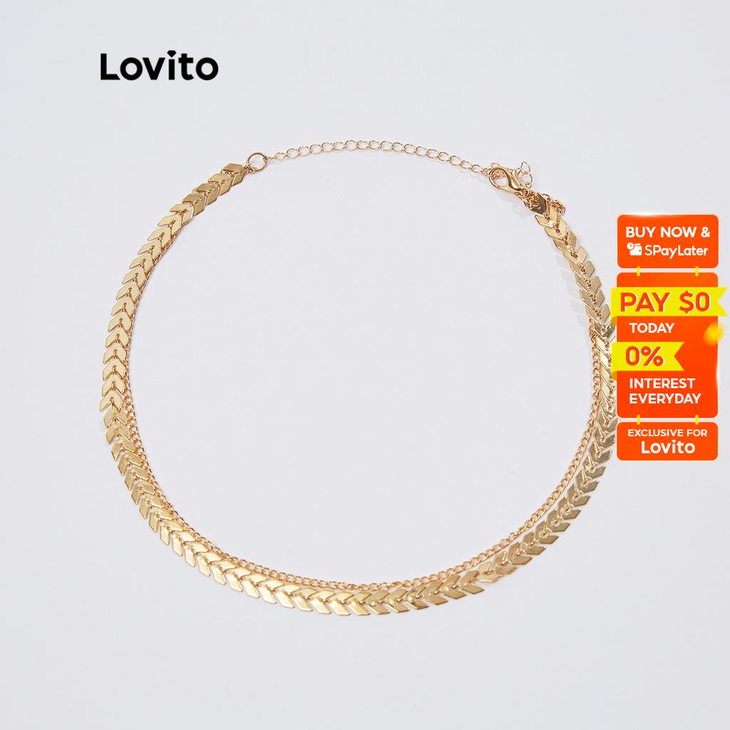 Plain gold hot sale choker necklace