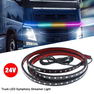 24v Truck Lights Led Strips Rgb Drl Brake Warning Driving Lights Bar Car  Atmosphere Lamp With Remote Control Auto Exterior Parts - Decorative Lamps  & Strips - AliExpress