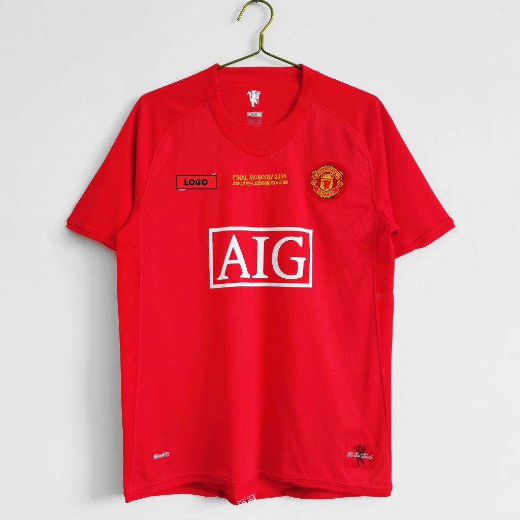 0708 Man U Home UCL MNU Retro Soccer Jersey MU Football YZP2 Shopee