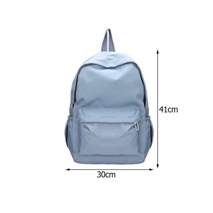 DESSINO Korean School Bag Cotton Canvas style no print student backpack ...