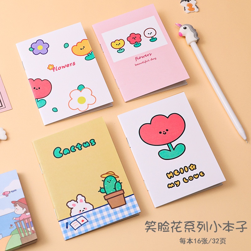 4pcs Set Kawaii 555 Notepad Mini Notebook A7 ; Buku Catatan Kecil ...