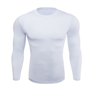 Men's Compression Running Sport Shirt Long Sleeve Quick Dry Running T-shirts  Gym Clothing Fitness Tight Soccer Jersey