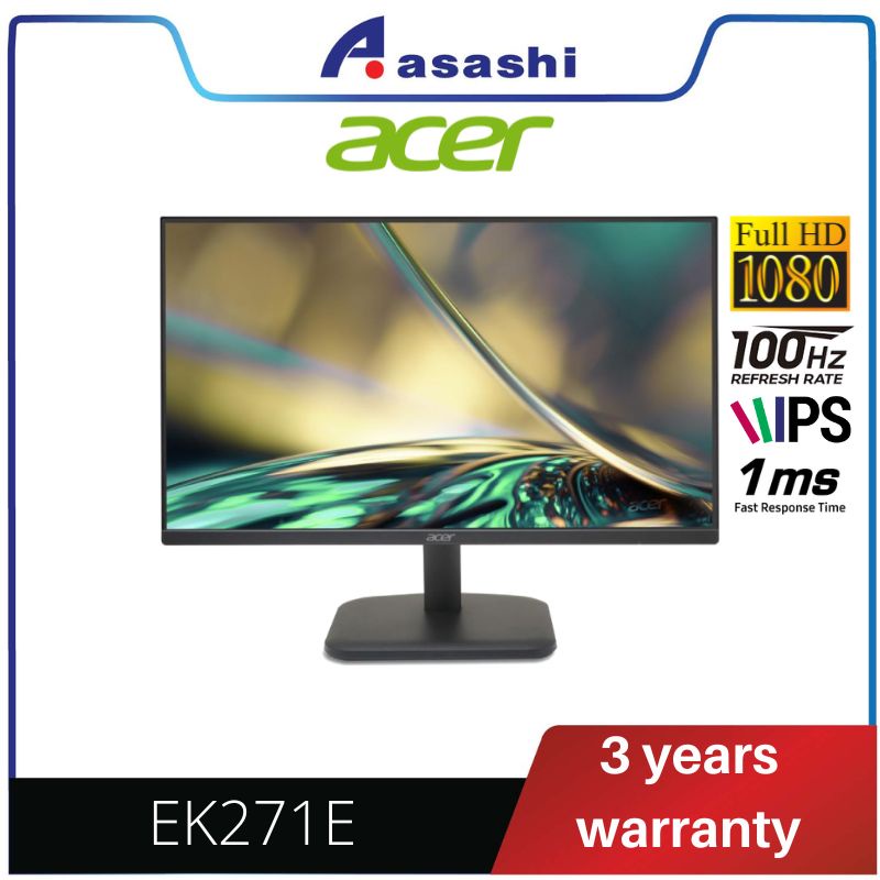 Acer EK271 E 27" IPS 100Hz 1ms FHD Monitor Shopee Malaysia