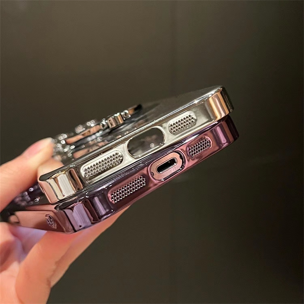 Luxury plating 360° rotating stand case for iPhone 11 12 13 14