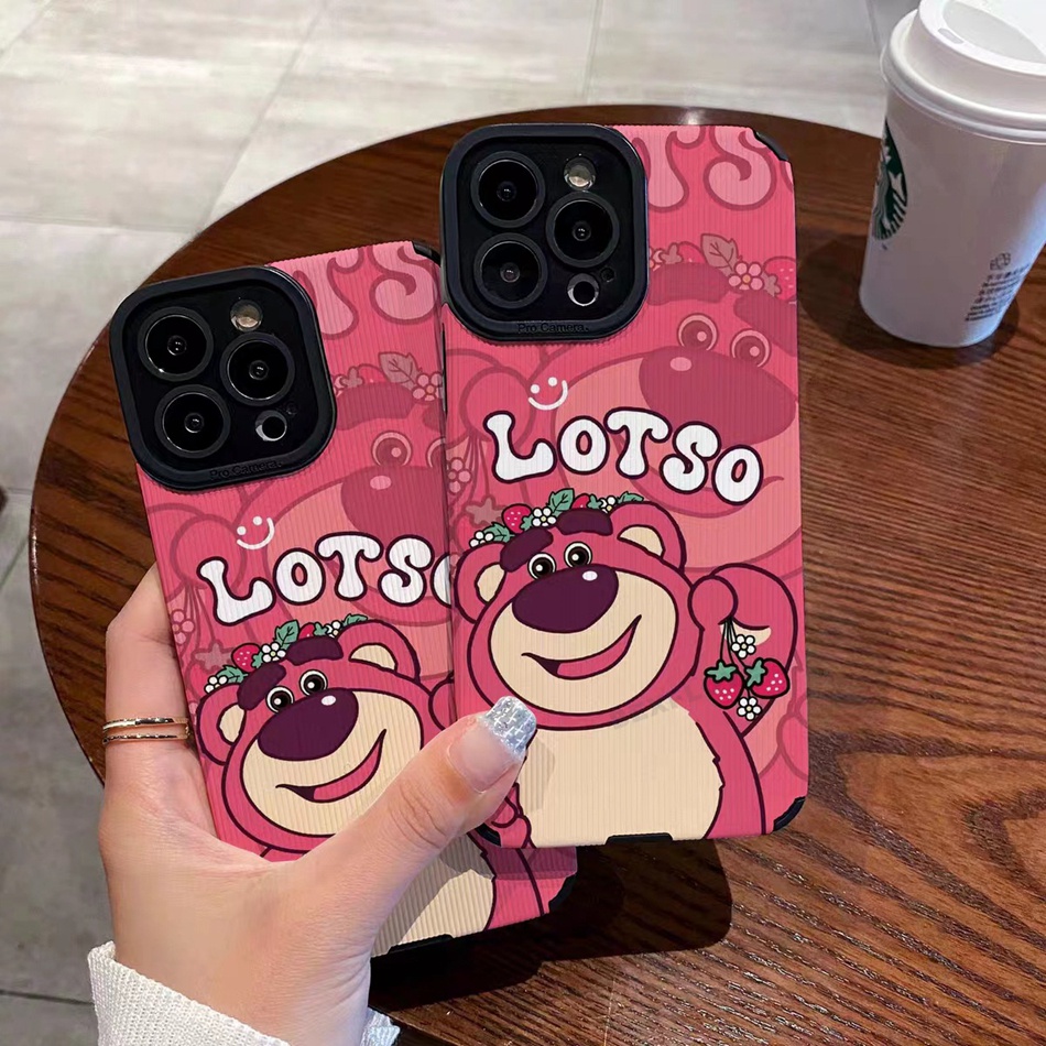 Cartoon Bear LOTSO Leather Case for IPhone 11 12 13 14 Pro Max 11Pro ...