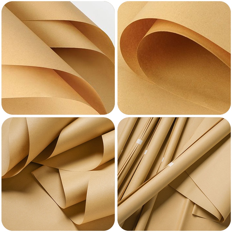 Kraft Brown Flower Wrapping Paper Diy Bouquet Gift Florist Wrap Wrapper ...