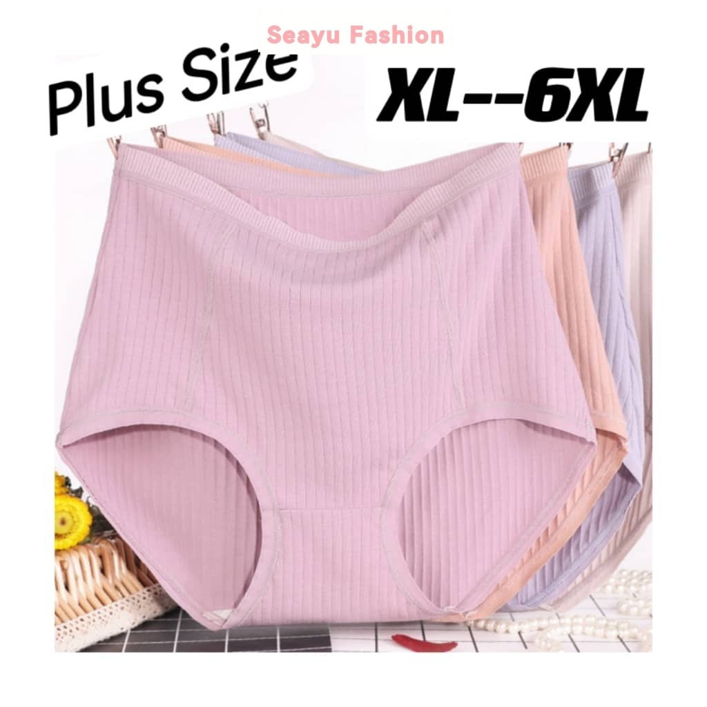 Women Plus Size Panties Ladies High Waist Cotton Underwear XL6XL Size