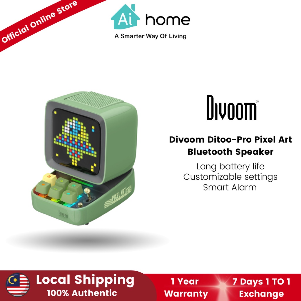 Divoom Ditoo Pro Pixel Art Bluetooth Speaker Long Battery Life