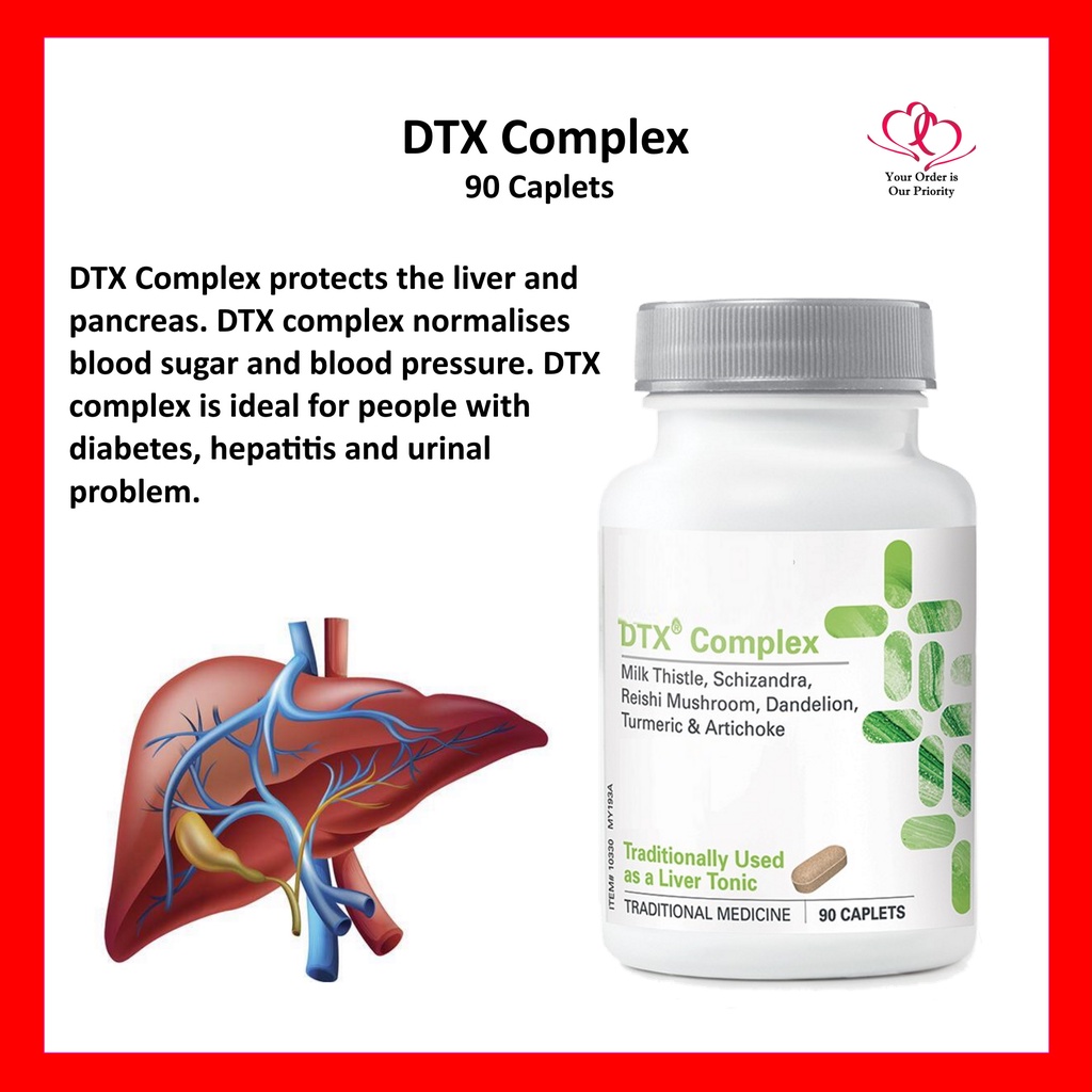Shaklee DTX Complex 90 tablets (liver and pancreas) | Shopee Malaysia