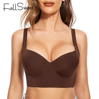 FallSweet Plus Size Bras For Women Push Up Wired Bralette Seamless