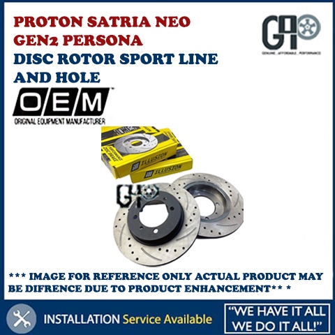 PROTON SATRIA NEO GEN2 PERSONA DISC ROTOR REAR SETS SPORT LINE AND HOLE ...
