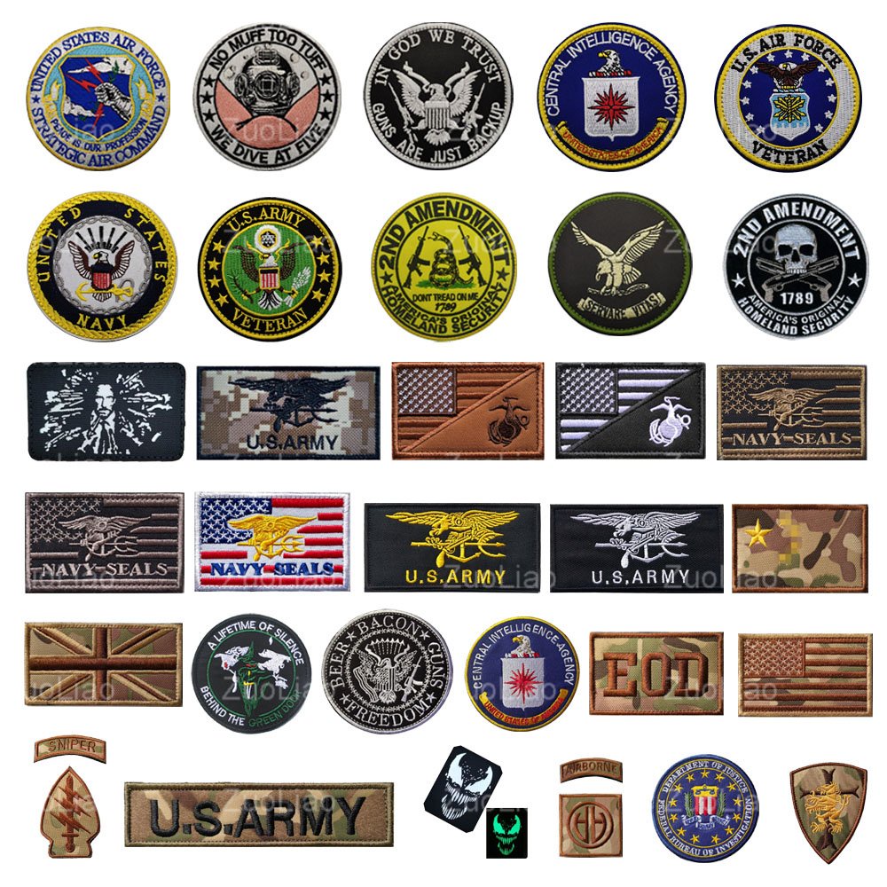 Velcro Patch MC Camouflage Embroidery Badge Patch EOD Lightning CP ...