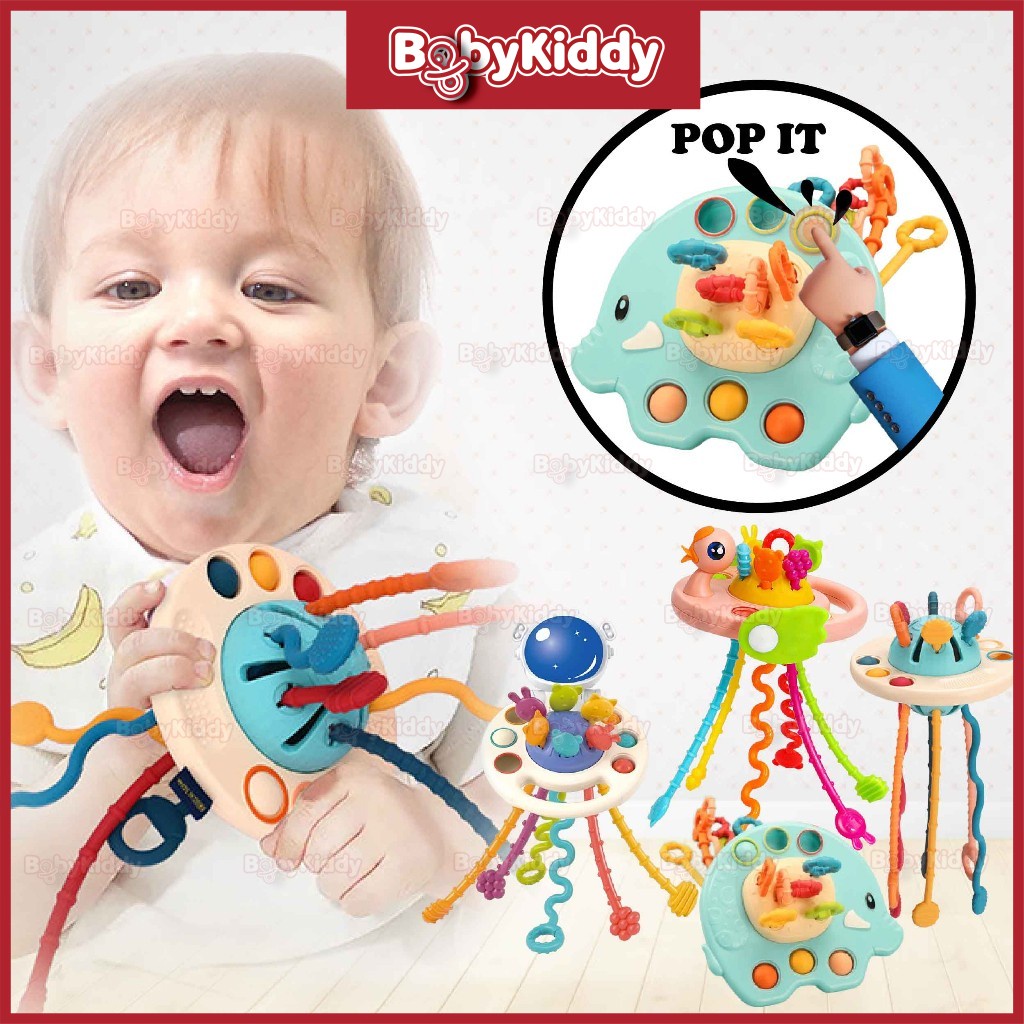 Baby Pull String Finger Toy Early Education Sensory Toys Mainan ...