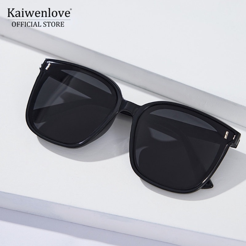 Korean UnisexTrendy AntiUV Polarized black Lens Sunglasses For Women