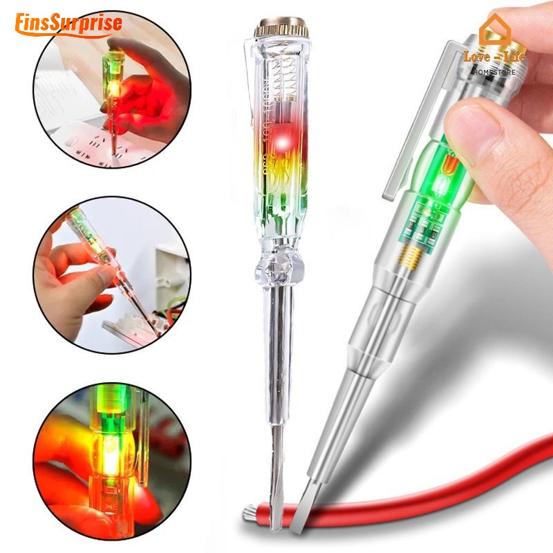 2PCS Voltage Tester Pen 24-250V Non Contact Voltage Tester Screwdriver Voltage Detector High Sensitivity Electrical Tester Pen With Light Indicator For Circuit Test, Electric Tester Pen - Foto 13