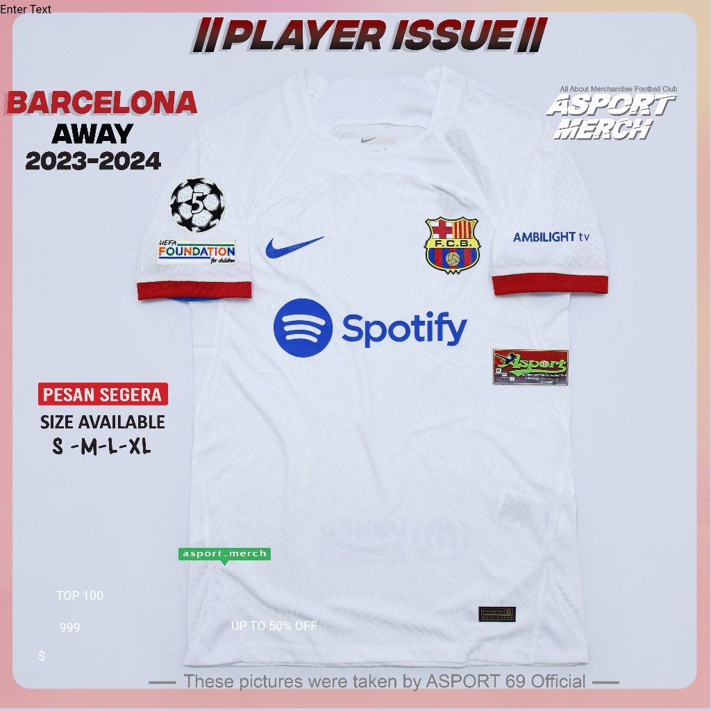 New BARCELONA AWAY PLAYER ISSUE JERSEY BARCELONA AWAY JERSEY 2023 2024