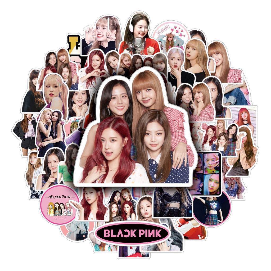 50PCS South Korean K-pop Girl Group Blackpink Stickers For Helmet ...
