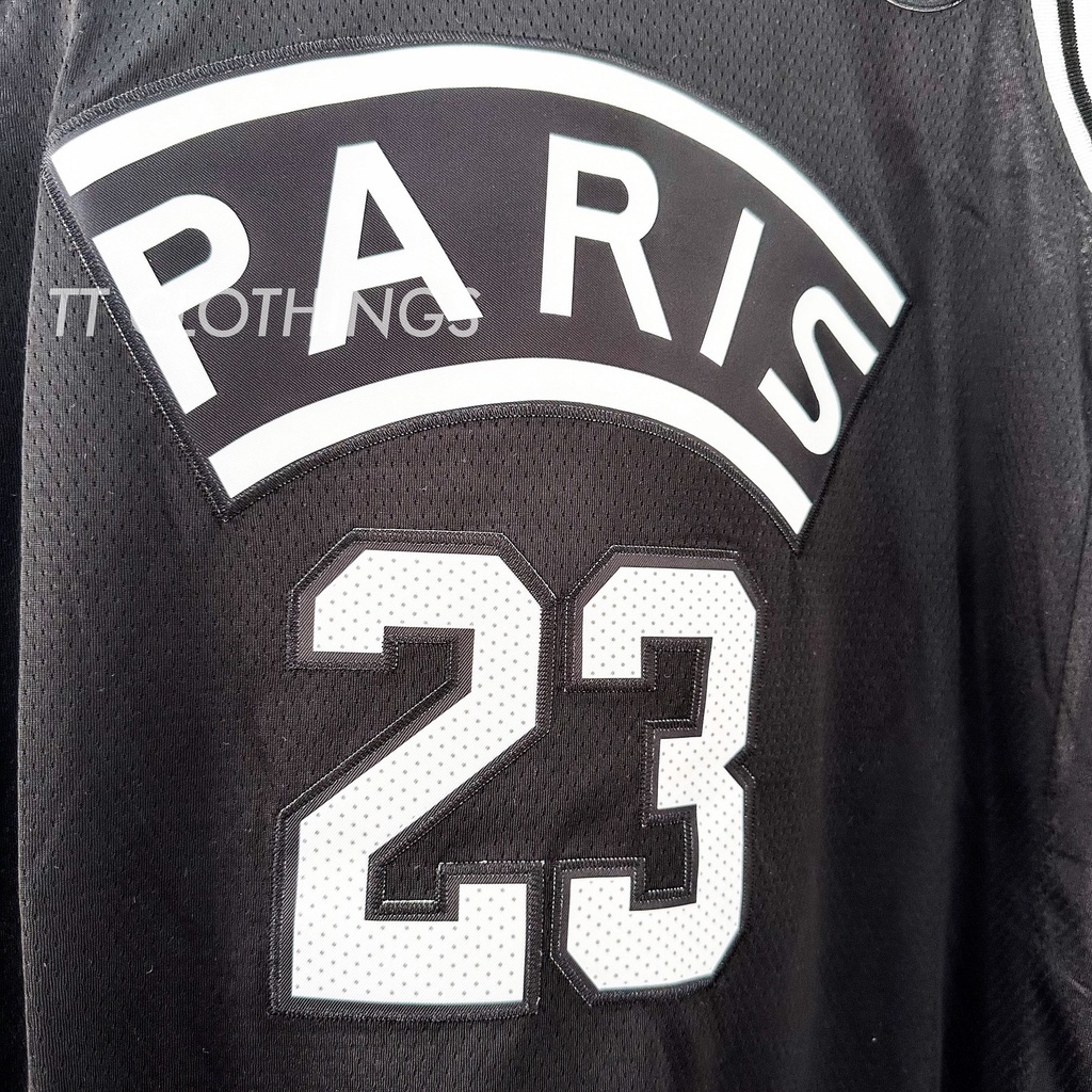 MY Ready Stock] Paris Saint Germain PSG x Michael Jordan Black #23 NBA  Basketball Jersey Singlet Jersi