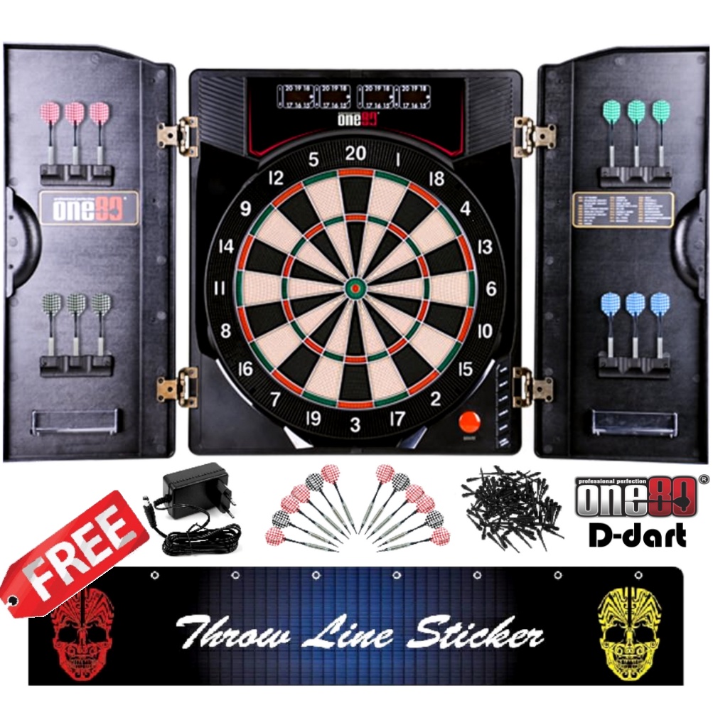One80 Deluxe II Electronic Dartboard 13.5 Inches Soft Tip DARTBOARD