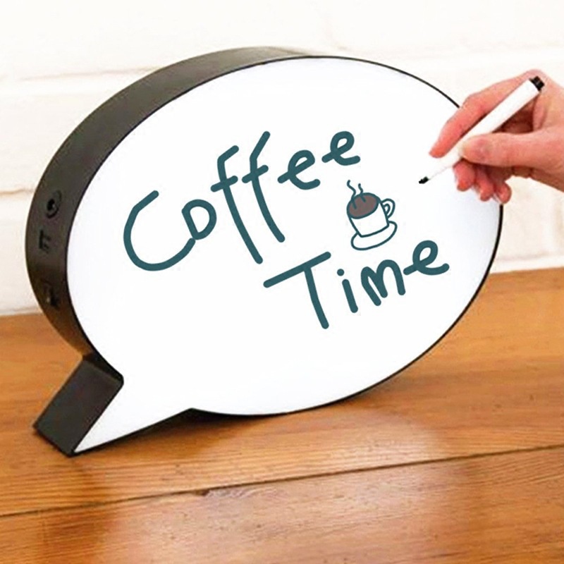 LED Handwriting Board Message A4 Letter Light Box Blue Cloud Q-Shaped ...