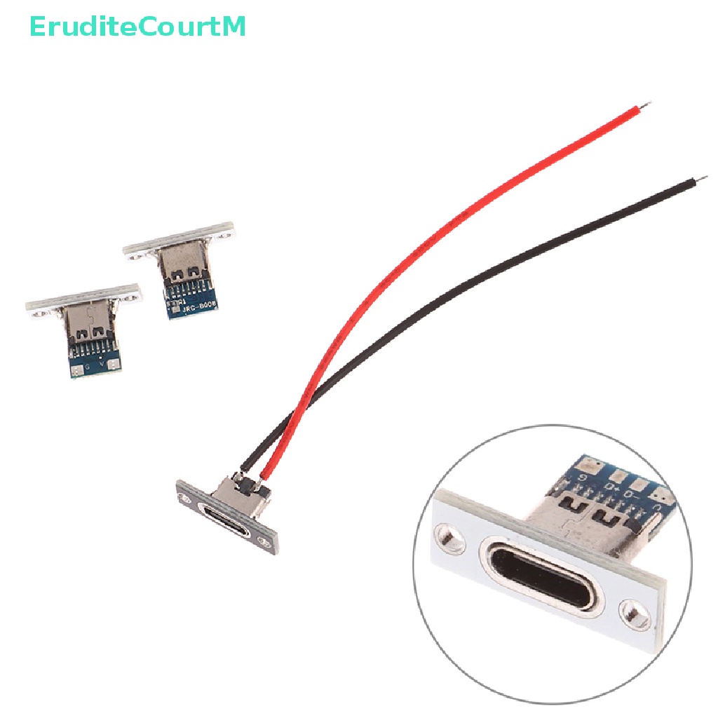 [EruditeCourtM] USB Jack TypeC 2Pin 2P 4P Waterproof Strip Line Of