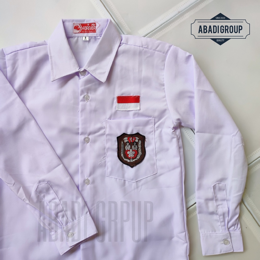 PUTIH Long White Elementary School Uniform Grade 1-6 School Uniform ...