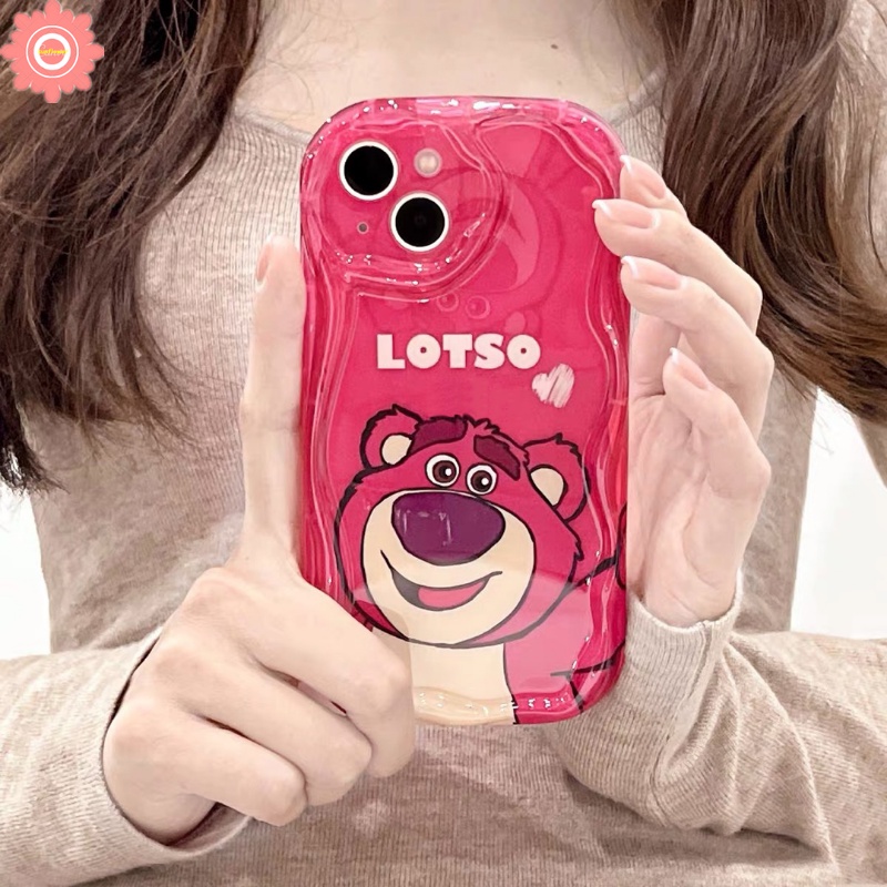 Rose Red Cartoon Cute Strawberry Bear Lotso Case Compatible for IPhone ...