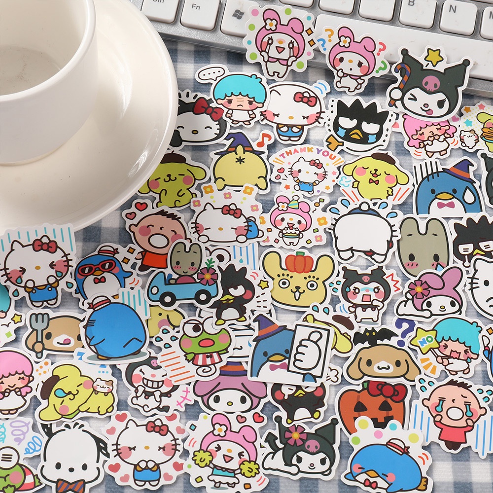 60PCS Cartoon Cute Dog Graffiti Waterproof Sticker Suitcase Notebook ...