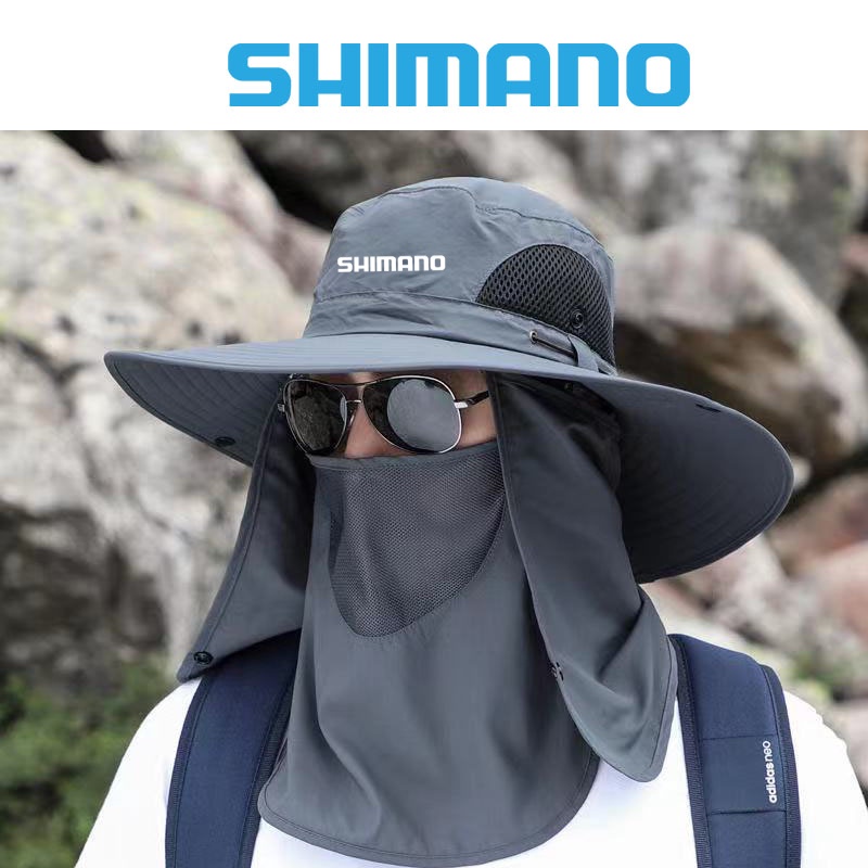 Shimano Sunscreen Fishing Hat Fisherman Comprehensive Sunscreen Waterproof  Face Covering Summer Sun Mountain Hiking Outdoor Fishing Cap