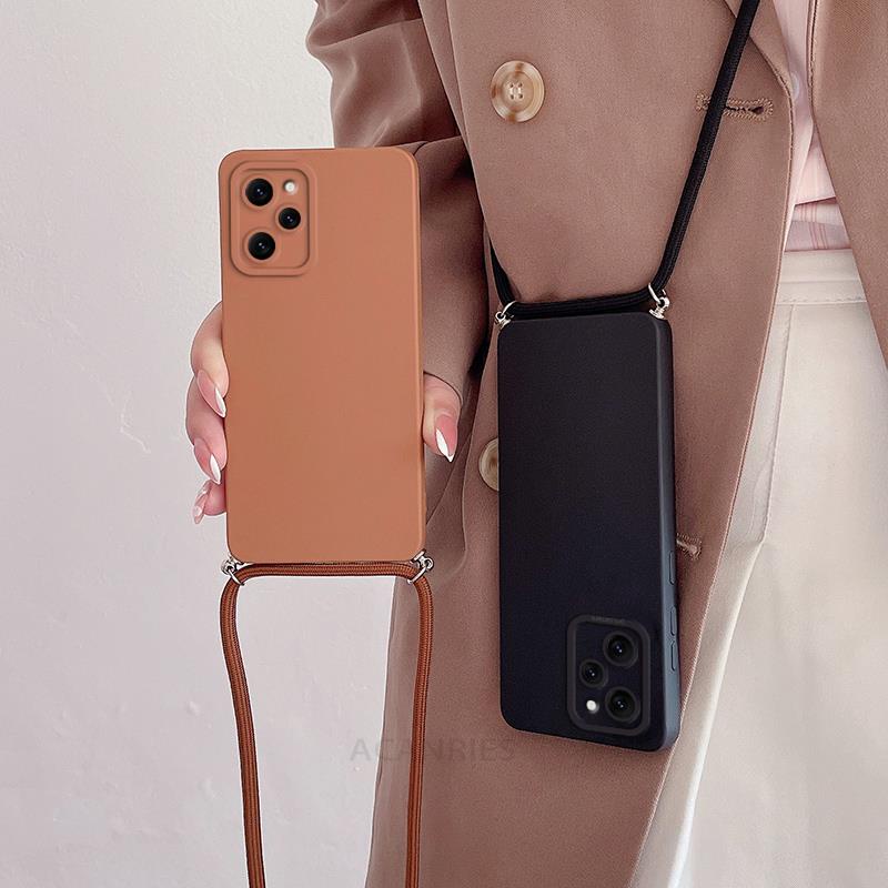 Stylish Crossbody Lanyard Phone Case With Necklace Strap Rope