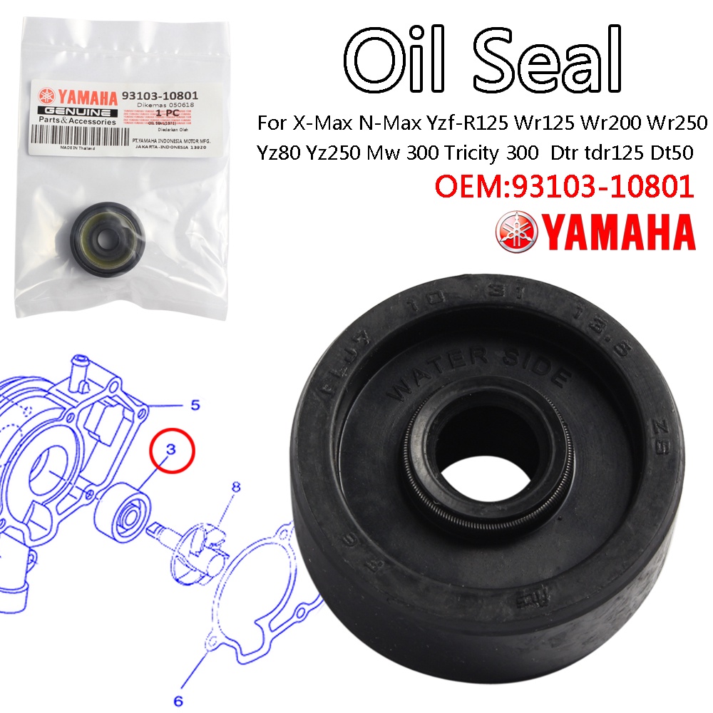 Water Pump Oil Seal Yamaha Xmax Lc Y R V Tzm Fz R Xmax Shopee Malaysia