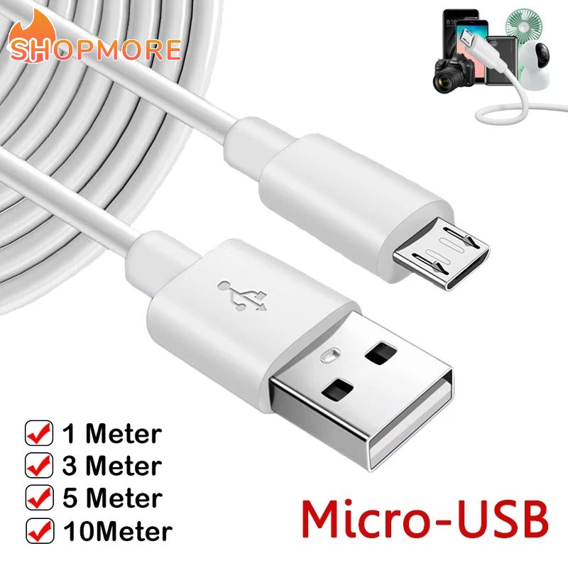 1m/2m/5m/10m Micro USB Charging Charger Cable for Android Smart Phone
