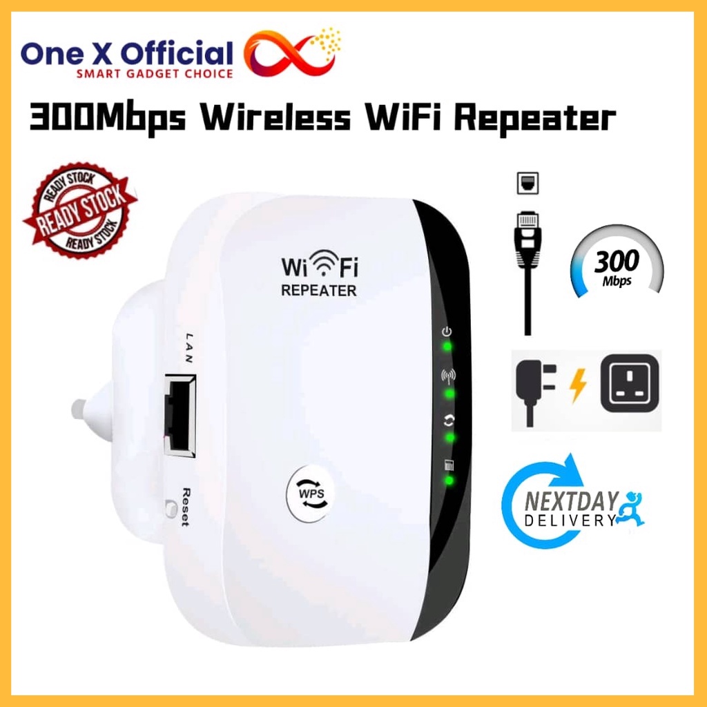 READY STOCK KL! 300Mbps Wifi Repeater/Wifi Booster/Wifi extender/wifi