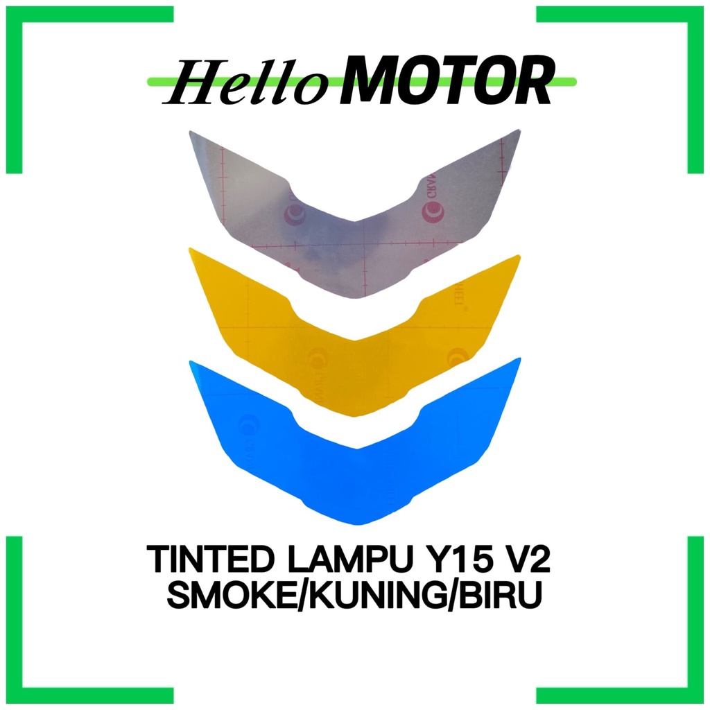 TINTED LAMPU HEADLAMP YAMAHA Y15 V2 SMOKE YELLOW BLUE KUNING BIRU
