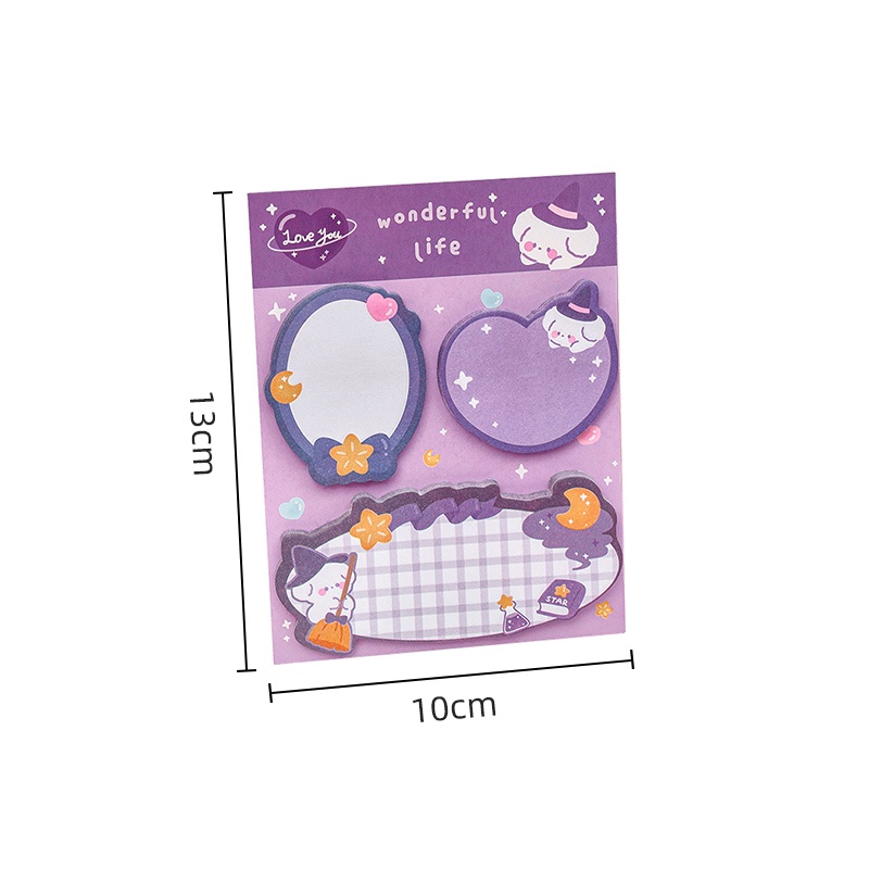 60 Sheets Mini Cartoon Style Sticky Notes Student Tearable Note Paper ...