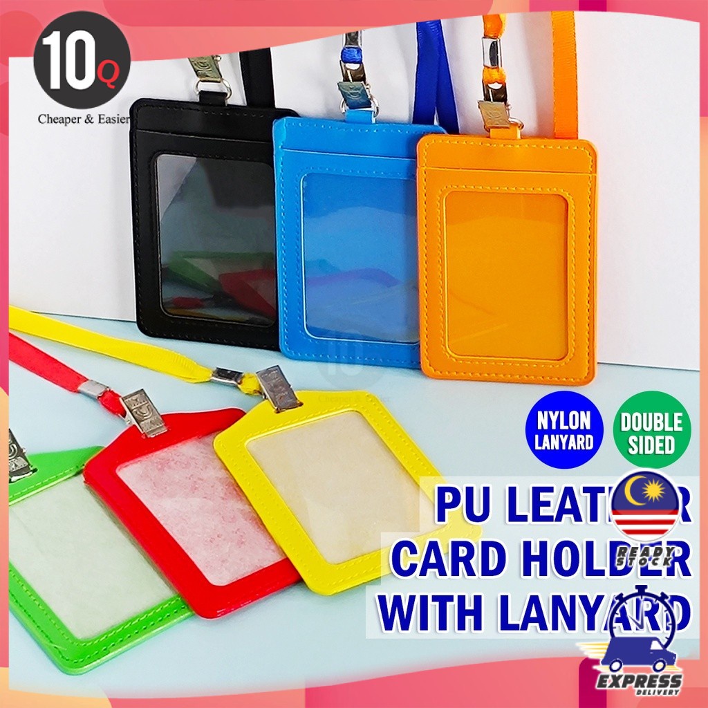10Q PU Leather Card Holder Double Sided / Single Sided ID Holder with ...