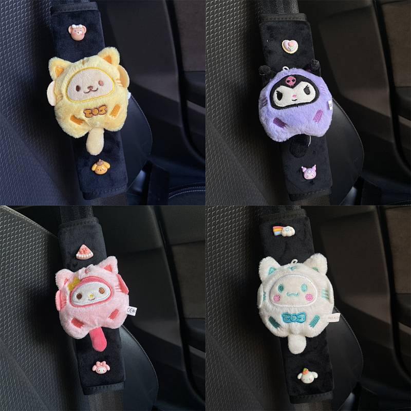 Car Safety Belt Shoulder Pad Cover Sanrio Cinnamoroll Babycinnamoroll