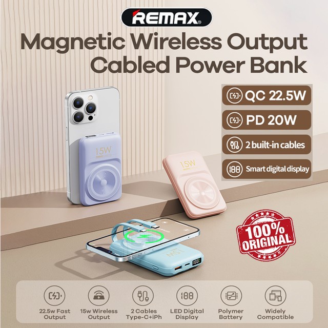Original REMAX Powerbank Wireless Fast Charging Powerbank 10000mah ...