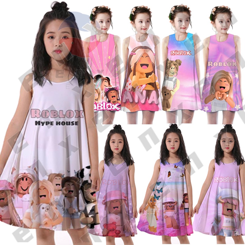 3 13 Years Old Roblox Baby Dress Girl Clothing Print Cartoon Cute Game Sg 11134201 7qvdn