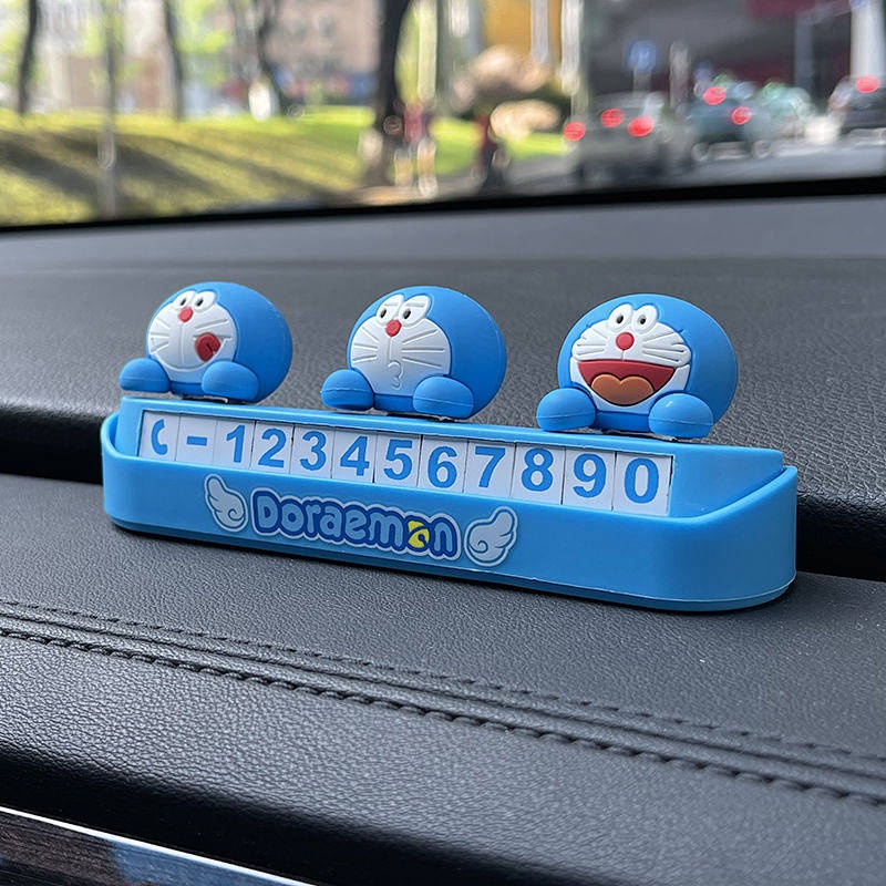Doraemon Car Car Moving Parking Number Plate Temporary Parking Card Car ...