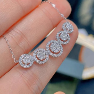 Women's Double-Layer Micro-Inlaid Zircon Artificial Diamond Ring Set