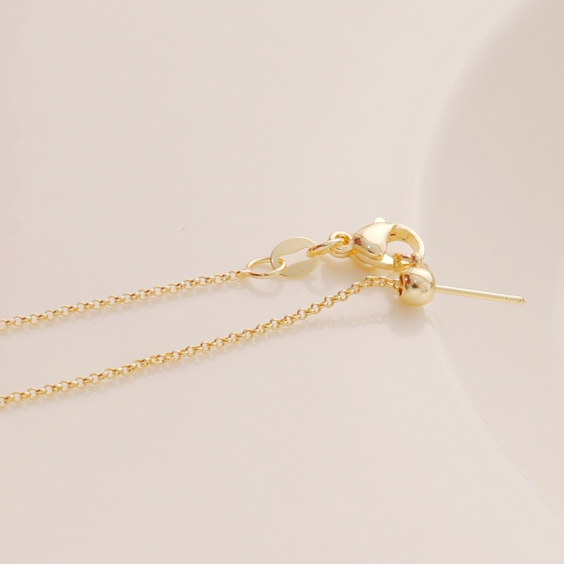 Tail Chain Necklace 14K Gold-Packed Color Retention Needle Type ...