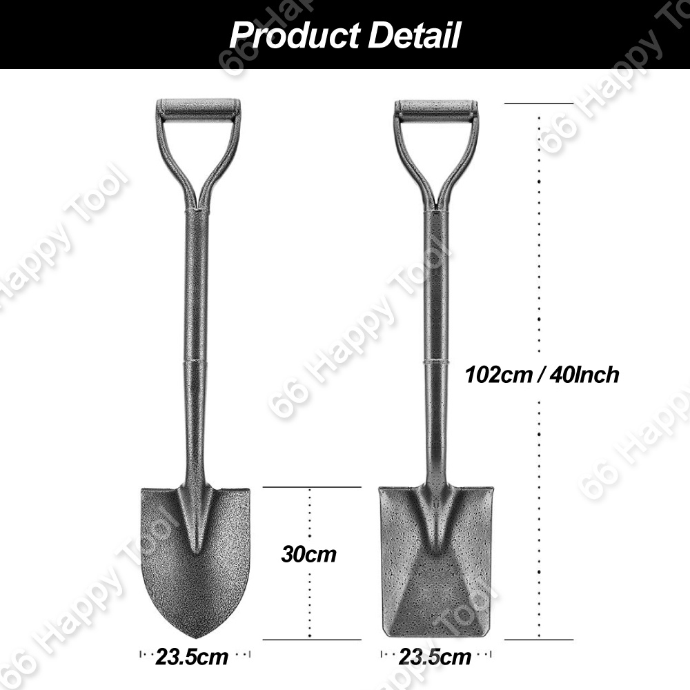 (Point / Flat) Metal Steel Gardening Shovel 40Inch Heavy Duty Skop ...