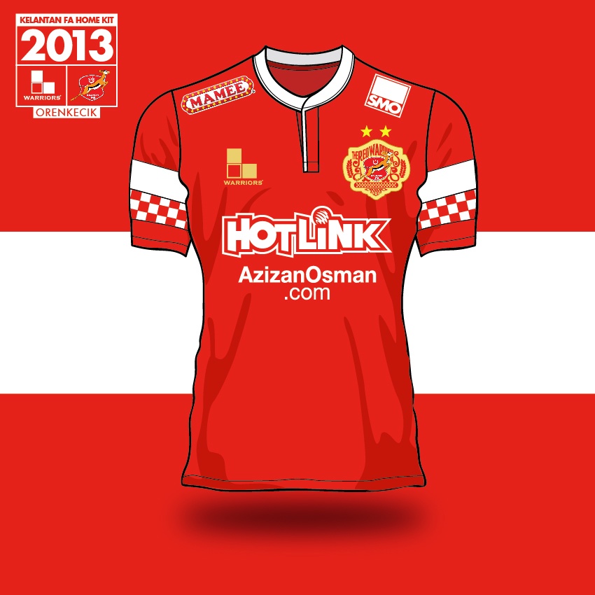 Kelantan FC Custom Jersey Futsal Baju Lelaki Fashion Custom Jersey Gaming Baju Lelaki Casual