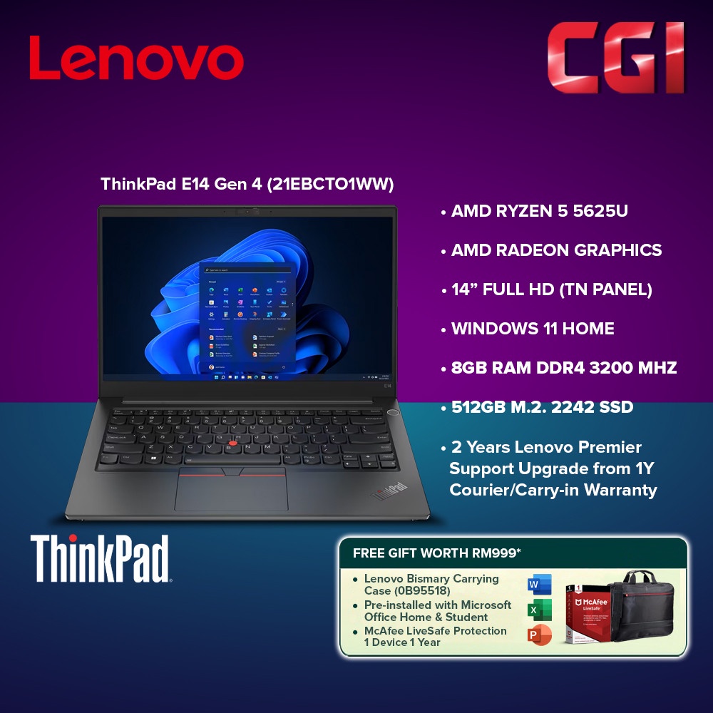 Lenovo ThinkPad E14 Gen 4 Ryzen™️ 5 5625U |14