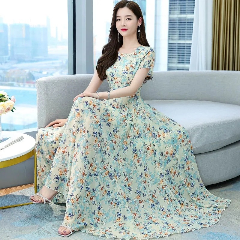 Floral maxi dress clearance shopee