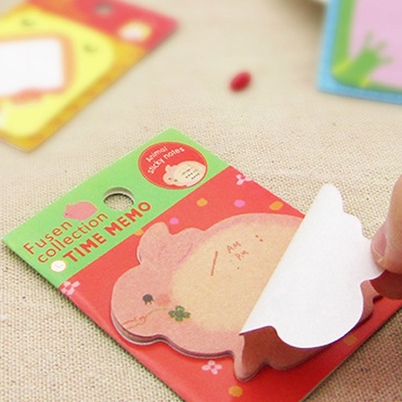 Cute Cartoon Animal Pattern Sticky Note INS Wind Tearable N Times ...