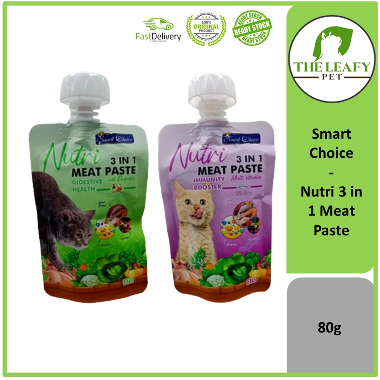 Smart Choice Nutri 3 In 1 Meat Paste For Cat - 80g 