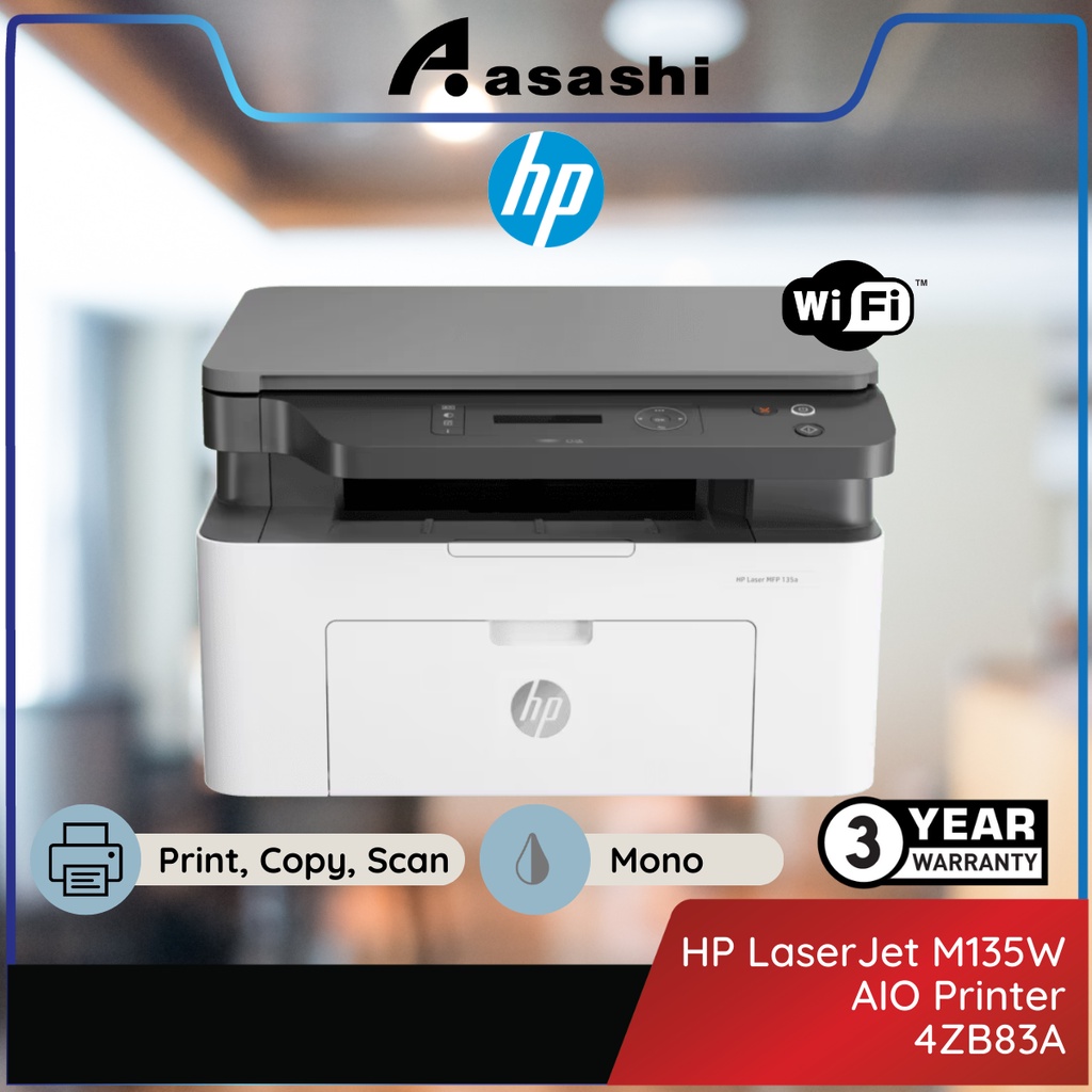 Hp Laserjet M135a M135w All In One Printer Print Scan Copy Shopee Malaysia 9996